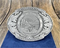 1989 Montana Centennial Belt Buckle Sapphire