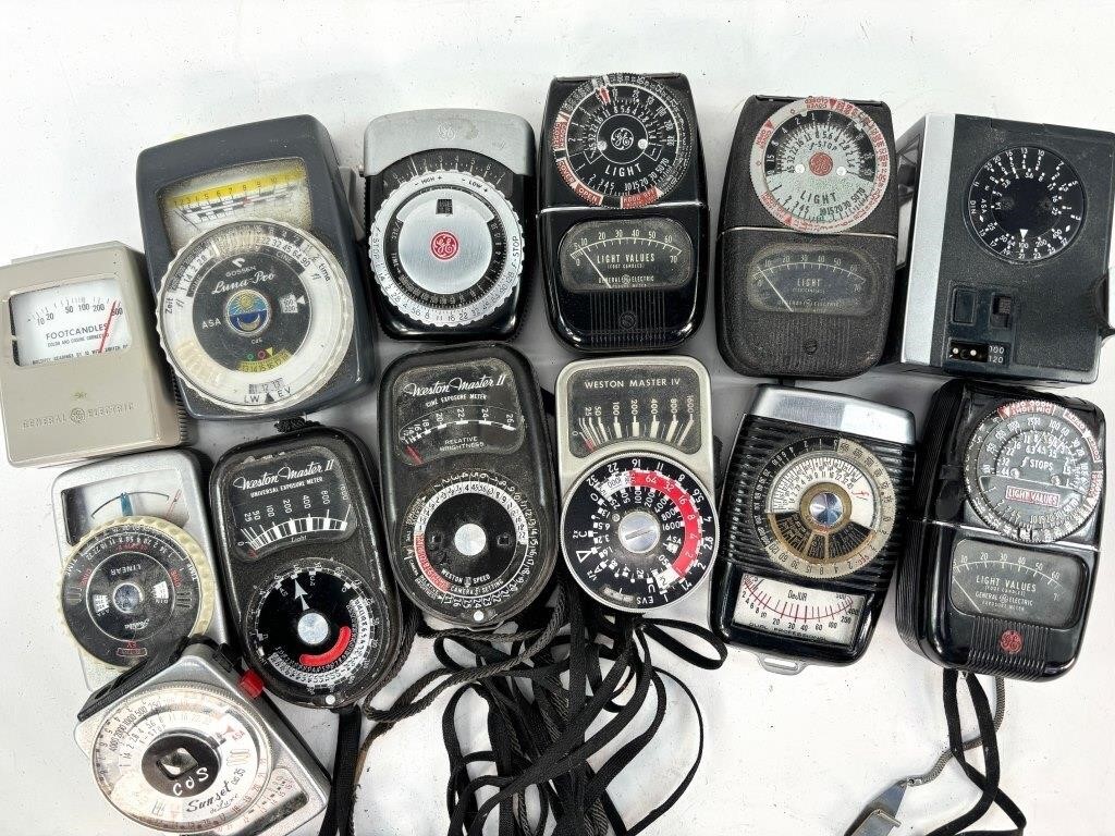 Assortment of Vintage Light Meters