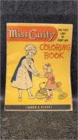 Rare Vintage 1950 Miss Curity Coloring Book