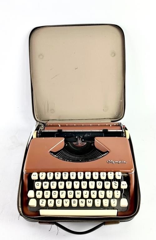 1950s Olympia Portable Typewriter and Case