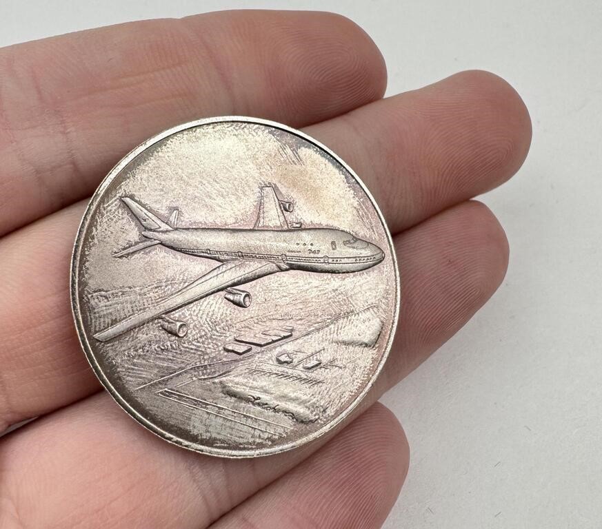 1969 Letcher Mint Boeing Silver Coin