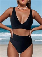 Sz XL Hilinker 2 piece swim suit black