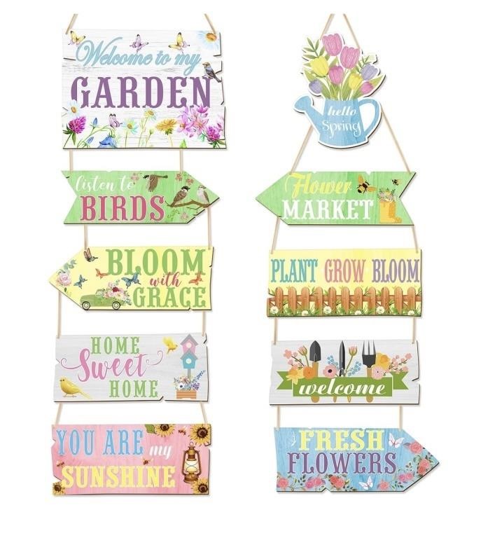10 Pcs Spring Welcome Sign Party Decorations W