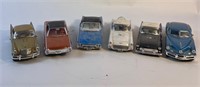 6 Classic Toy Cars 1:18 models