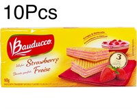 10Pcs Bauducco Strawberry Wafers, 165 Grams B/B