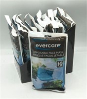 10Packs Of 10Pcs Evercare Disposable Face Mask