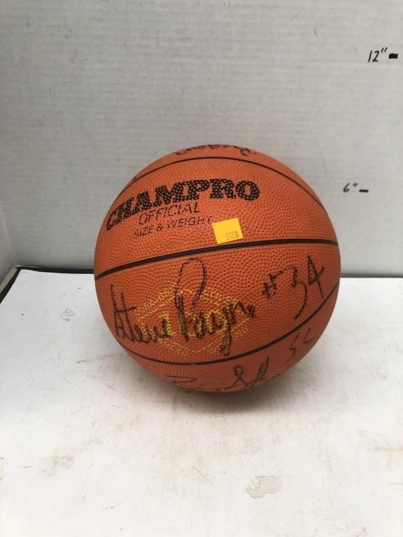 Basketball Signed By Butler University Players