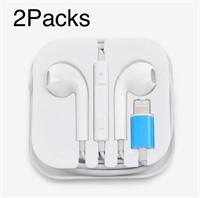 2Packs Earpod Wired Earphones Remote 3.5mm Jack