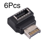 6Pcs Right Angle USB Type E Adapter, Front Panel