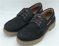 9 Paddles Black Mens Laced Shoes