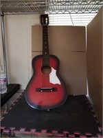 Small Acoustic guitar missing string and 2 tuner
