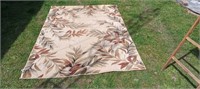 WL area rug drawtite tan floral pattern