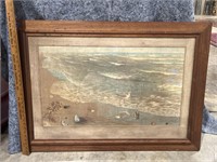 Signed beach water color