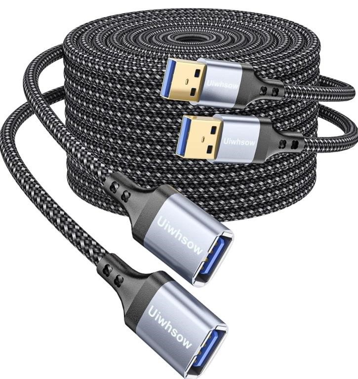 USB Extension Cable 2Pack 3.3ft, Braided USB 3.0
