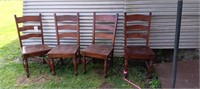 WL 4pc dining room chairs dark wood
