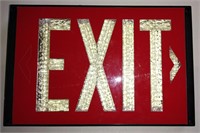 Vinage WOW!  Red Light Up EXIT Sign 8" x 12"