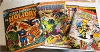 6 GIANT SIZE SUPER HERO COMIC BOOKS AND