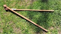 WL 2pc walking sticks 32"-33" handmade wooden