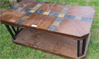 WL Coffee table 2'x4'x20"h rolling 2 tier