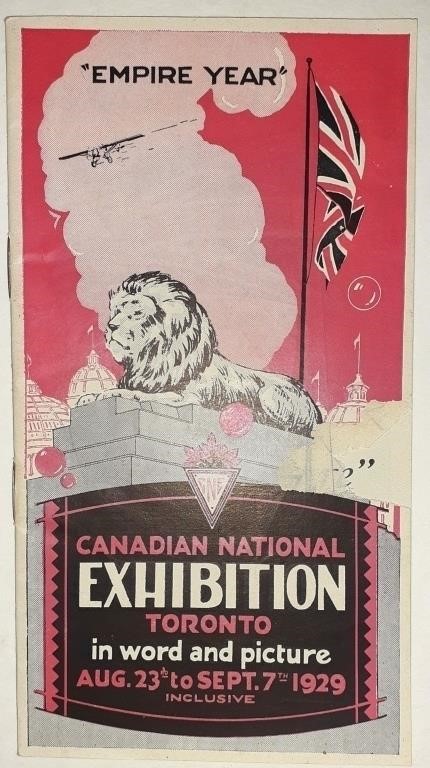 1929 Empire Year Canadian Natl Exhibit Toronto in