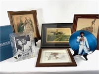 Assorted Decorative Prints Frame and Plate