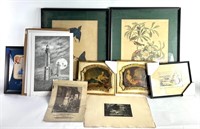 Assorted Prints of Birds Nature and Women