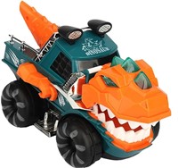 NEW Dino Kids Light Up Car Toy (Orange)