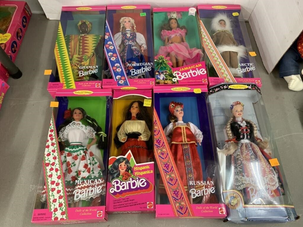 8cnt Barbie Dolls with Boxes