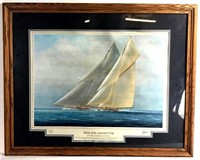 Framed Sailboat Seaside Print