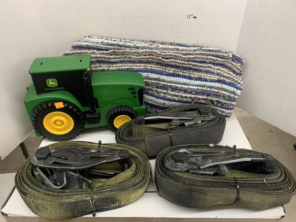 John Deere Tractor Case, 3cnt Straps, 2cnt Rugs