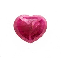 Loose Gemstone - Genuine Heart Cut Ruby (20.7ct.)