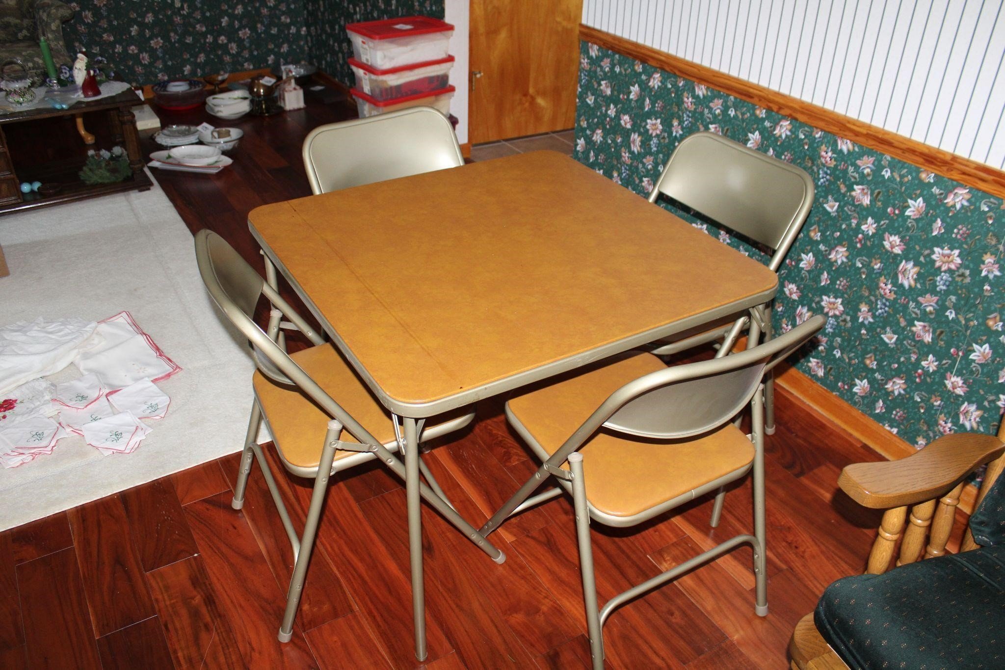 CARD TABLE WITH CHAIRS