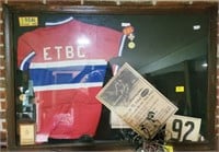 CYCLING MEMORABILIA: FRAMED JERSEY W/MEDALS,