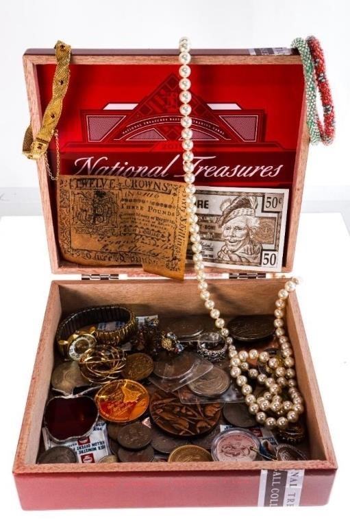National Treasures Cigar Box - With Contents Unsea