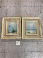2cnt Framed Seascape Paintings by Runci
