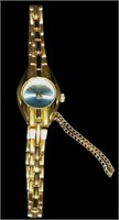 Geneva Women's Gold Watch with Chain