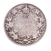 Canada Historical Silver Twenty Five Cents - 1930