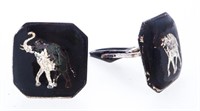 Hand Made in SIAM - Sterling Silver Elephant Cuffl