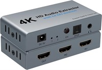 NEW 4K 2 Port HDMI Switch w/Audio Extractor