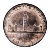Canada 1939 Silver Dollar MS64 - Original Patina