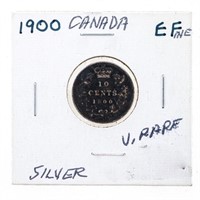Canada 1900 Silver 5 Cents Very Rare Coin