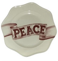 Food Network Fontina Holiday PEACE 9 in Plate