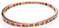 Rose Gold/Stainless Steel Bangle Cuff Bracelet