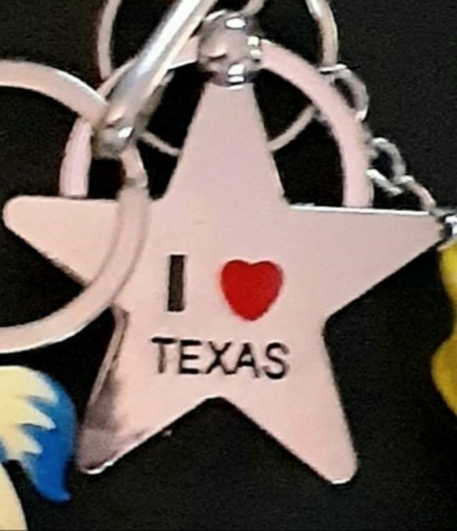 I Love Texas Keyring