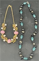 2 Costume Jewelry Necklaces