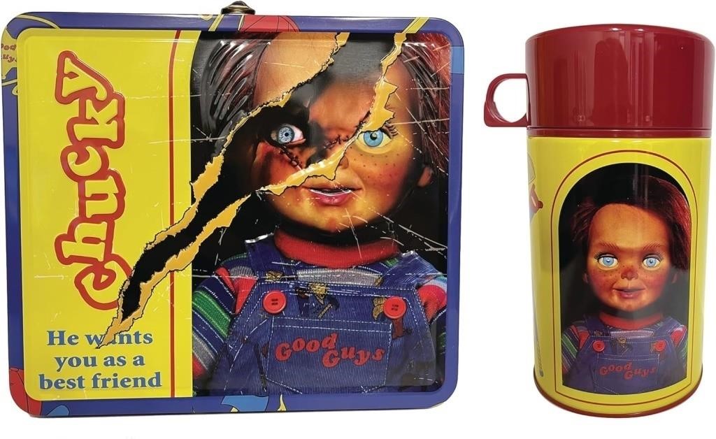 Chucky Tin Titans  Exclusive Lunch Box with Bevera