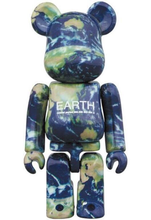 BEARBRICK "Earth" 400% 40th Anniversary of The S