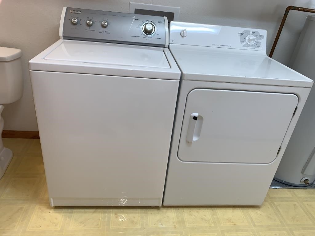 Whirlpool Washer & GE Dryer