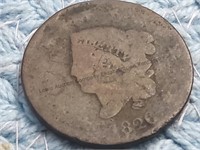 Large one cent piece 1826