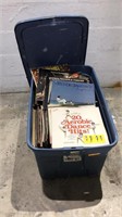 Large Bin of Records M14G